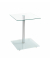 Beistelltisch 33705, 52cm (H), 40x40cm (BxT), rechteckig, glasklar / silber