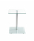Beistelltisch 33705, 52cm (H), 40x40cm (BxT), rechteckig, glasklar / silber