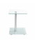 Beistelltisch 33705, 52cm (H), 40x40cm (BxT), rechteckig, glasklar / silber