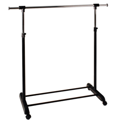 Rollgarderobe 44530 schwarz Metall 94,0-145,0 x 95,0-170,0 cm