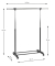 Rollgarderobe 44530 schwarz Metall 94,0-145,0 x 95,0-170,0 cm