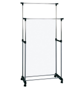 Rollgarderobe 44535 silber Metall 80,0 x 96,0-165,0 cm