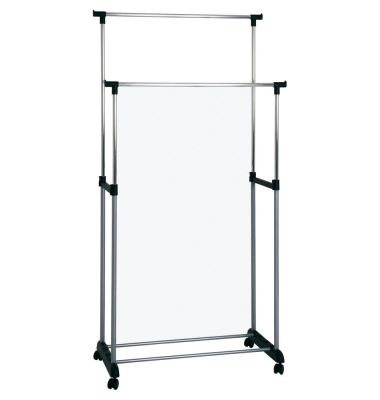 Rollgarderobe 44535 silber Metall 80,0 x 96,0-165,0 cm
