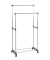 Rollgarderobe 44535 silber Metall 80,0 x 96,0-165,0 cm