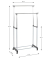 Rollgarderobe 44535 silber Metall 80,0 x 96,0-165,0 cm