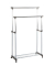 Rollgarderobe 44832 silber Metall 95,0 x 95,0-170,0 cm