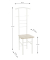 Herrendiener 80088 weiß Metall 46,0 x 119,0 cm