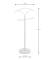 Herrendiener 81303 weiß Metall 50,0 x 105,0 cm