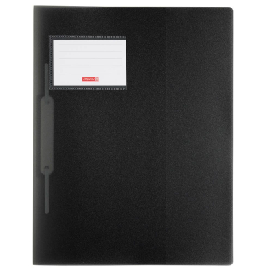 Schnellhefter FACT! 102015080, A4, schwarz transluzent, Polypropylen, Vorderdeckel transluzent