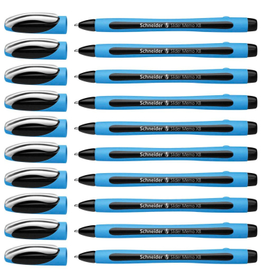 Kugelschreiber Slider Memo blau Schreibfarbe schwarz