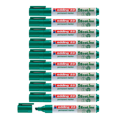 Permanentmarker 22 EcoLine, 4-22004, Pack, grün, 1-5mm Keilspitze
