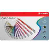 Pastellfarbstifte-Set STABILO CarbOthello Etui, 1436-6, 36-farbig sortiert, rund, Etui  Metall