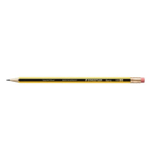Bleistift Bleistift mit Radiertip, 122-2BK3DA, schwarz/gelb, 2,0mm, HB