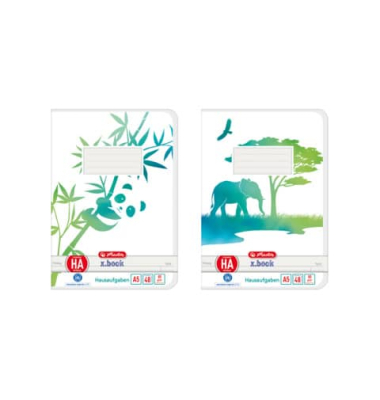Hausaufgabenheft 50040070 x.book GREENline, Hausaufgaben / liniert, A5, 80g, Motiv, 48 Blatt / 96 Seiten