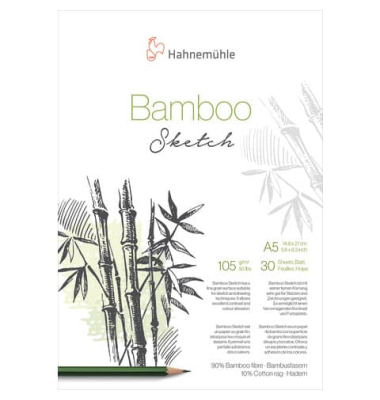 Skizzenblock Bamboo - A5, 105 g/qm, 30 Blatt