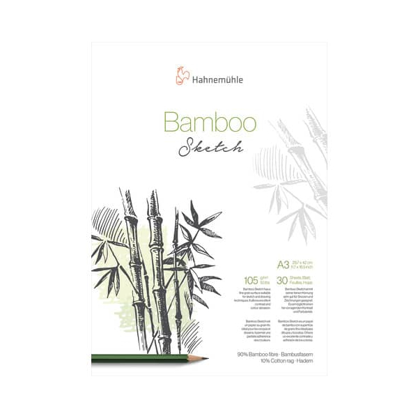5 Stück Hahnemühle Skizzenblock Bamboo - A3, 105 g/qm, 30 Blatt 4011367285623 Hahnemühle
