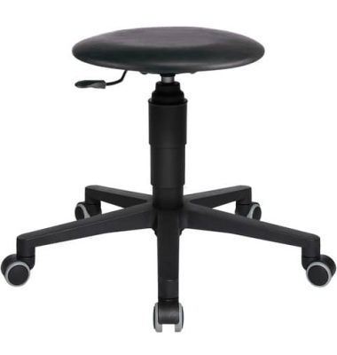 Hocker 72260D10H Tec 60, schwarz, mit Rollen, höhenverstellbar, bis 110kg
