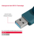 USB-Stick Rotate, USB 3.0, 64 GB, Lesen: 70 MBs, petrolblau
