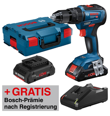 GSB 18V-55 Professional Akku-Schlagbohrschrauber-Set 18,0 V, mit 2 Akkus