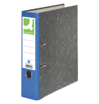 Ordner KF18711, A4 80mm breit Karton Wolkenmarmor blau