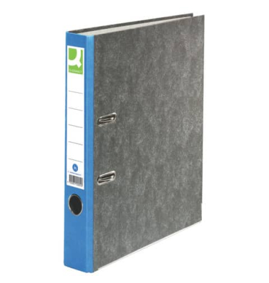 Ordner KF18716, A4 50mm schmal Karton Wolkenmarmor blau