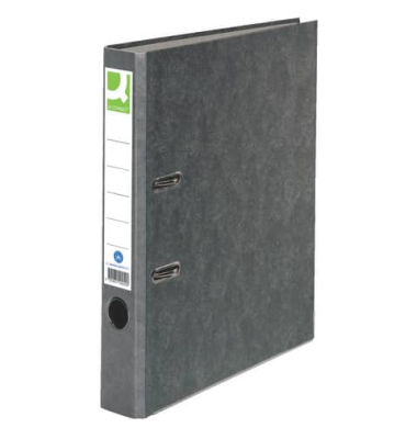 Ordner KF18718, A4 50mm schmal Karton Wolkenmarmor grau
