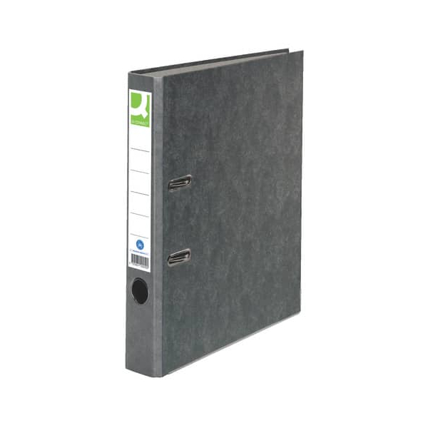 5705831187184 - Ordner KF18718 A4 50mm schmal Karton Wolkenmarmor schwarz grau 5705831187184 Q-connect