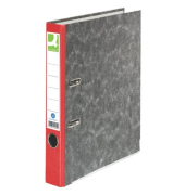 Ordner KF18743, A4 50mm schmal Karton Wolkenmarmor rot