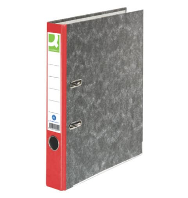 Ordner KF18743, A4 50mm schmal Karton Wolkenmarmor rot