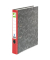 Ordner KF18743, A4 50mm schmal Karton Wolkenmarmor rot