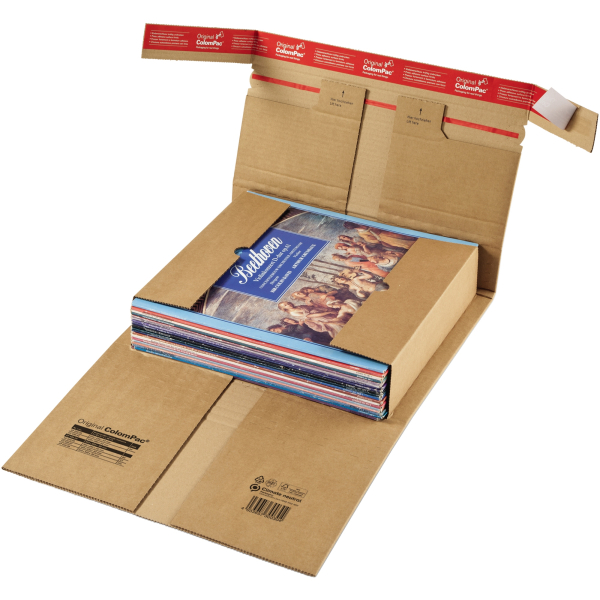 4033657300809 - Schallplattenkarton CP 03008 braun für Schallplatten innen 320x320x60mm Wellpappe 1-wellig 4033657300809 ColomPac