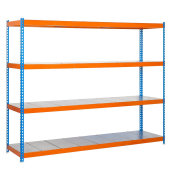 Schwerlastregal SIMONFORTE 2406-4 457100045202464 blau, orange 240,0 x 60,0 x 200,0 cm