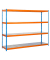 Schwerlastregal SIMONFORTE 2406-4 457100045202464 blau, orange 240,0 x 60,0 x 200,0 cm