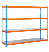 Schwerlastregal SIMONFORTE 1804-4 457100045201864 blau, orange 180,0 x 60,0 x 200,0 cm