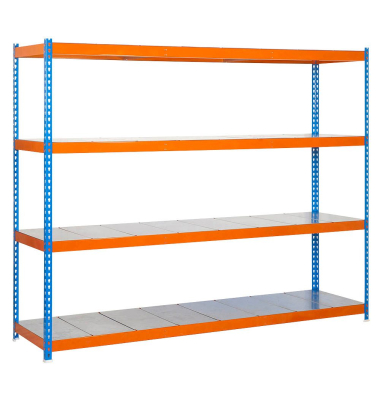 Schwerlastregal SIMONFORTE 1804-4 457100045201864 blau, orange 180,0 x 60,0 x 200,0 cm