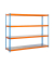 Schwerlastregal SIMONFORTE 1804-4 457100045201864 blau, orange 180,0 x 60,0 x 200,0 cm