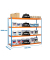 Schwerlastregal ECOFORTE 1206-4 457100047201264 orange, blau 120,0 x 60,0 x 200,0 cm