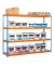 Schwerlastregal ECOFORTE 1206-4 457100047201264 orange, blau 120,0 x 60,0 x 200,0 cm