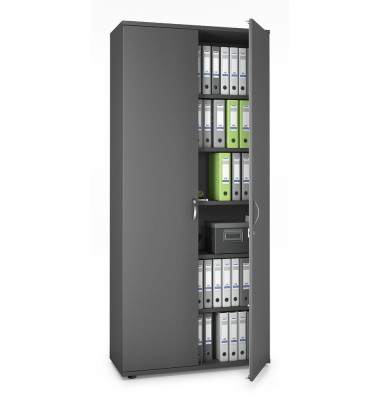 Aktenschrank MULTI M pro 332879, abschlie&szlig;bar, 6 OH, anthrazit, 100x225x42cm (BxHxT)