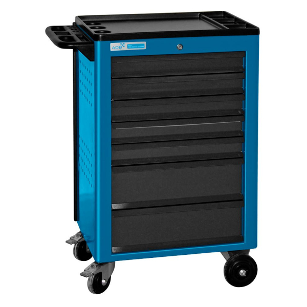 4050049210256 - Werkstattwagen Werkzeugwagen Rollwagen Werkstatt Basic blau mit 7 Schubladen - ADB 4050049210256 - Werkstattwagen Werkzeugwagen Rollwagen Werkstatt Basic blau mit 7 Schubladen - ADB