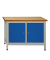 Werkbank lichtgrau, blau 120,0 x 60,0 x 84,0 cm