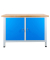 Werkbank lichtgrau, blau 120,0 x 60,0 x 84,0 cm