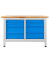 Werkbank lichtgrau, RAL 5012 8 Schubladen 120,0 x 60,0 x 84,0 cm