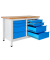 Werkbank lichtgrau, RAL 5012 8 Schubladen 120,0 x 60,0 x 84,0 cm