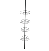 Teleskop-Duschregal Dolcedo schwarz 31,0 x 23,0 x 65,0-275,0 cm