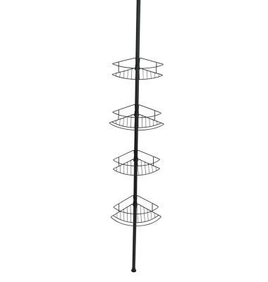 Teleskop-Duschregal Dolcedo schwarz 31,0 x 23,0 x 65,0-275,0 cm
