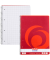 Collegeblock 306456 x.book, Lineatur 28 / kariert mit Rand innen/außen, A4, 70g, rot, 80 Blatt