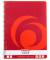 Collegeblock 306456 x.book, Lineatur 28 / kariert mit Rand innen/außen, A4, 70g, rot, 80 Blatt