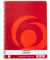 Collegeblock 10834117 x.book, Lineatur 22 / kariert mit Rand innen, A4, 70g, rot, 80 Blatt