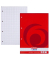 Briefblock 733436 x.book, Lineatur 28 / kariert, A4, 70g, rot, 100 Blatt